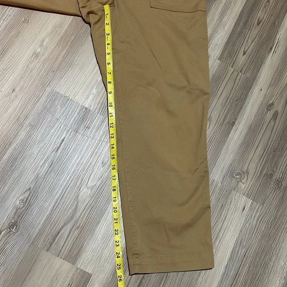 Talbots Patch Pocket Crop Chinos Khaki Tan Straight leg Womens size 14 Neutral - Picture 11 of 14